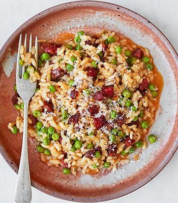 https://www.pontalo.net - Chorizo & pea risotto