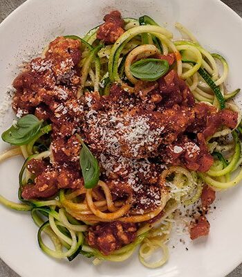 https://www.pontalo.net - Courgetti bolognese