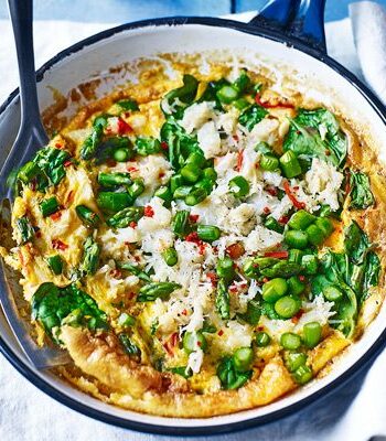 https://www.pontalo.net - Crab & asparagus omelette