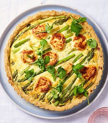 https://www.pontalo.net - Double cheese & spring vegetable tart