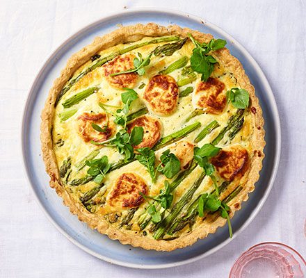 https://www.pontalo.net - Double cheese & spring vegetable tart