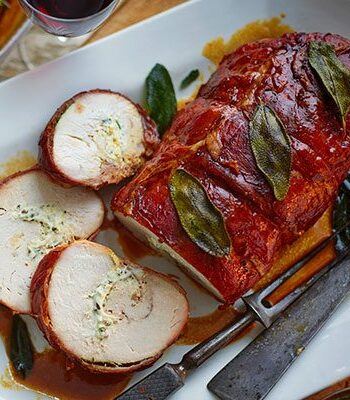 https://www.pontalo.net - Prosciutto-wrapped turkey roll