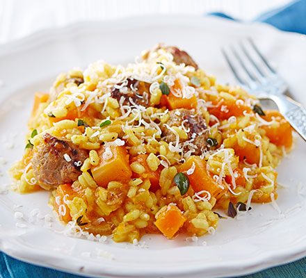 https://www.pontalo.net - Sausage & squash risotto