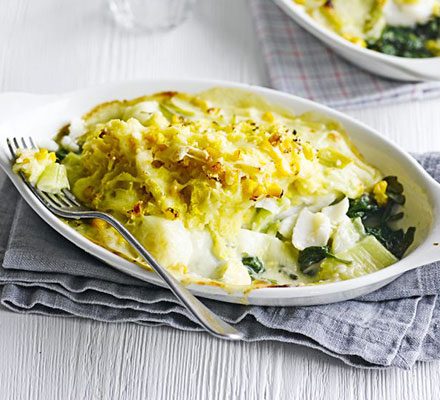 https://www.pontalo.net - Haddock & leek au gratin with sweetcorn mash