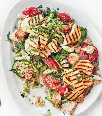 https://www.pontalo.net - Halloumi & quinoa fattoush