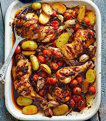 https://www.pontalo.net - Harissa chicken traybake