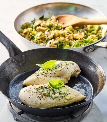 https://www.pontalo.net - Herb & ricotta chicken with mushroom rice