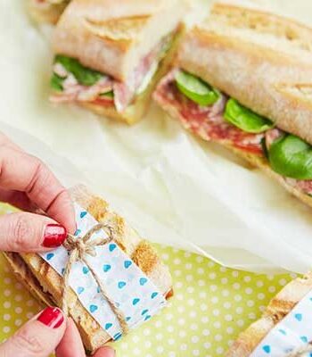 https://www.pontalo.net - Mozzarella & salami picnic baguette