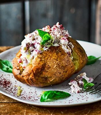 https://www.pontalo.net - Jacket potato with whipped feta & sumac