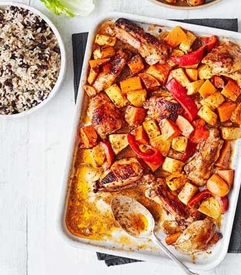 https://www.pontalo.net - Jerk chicken & pineapple traybake