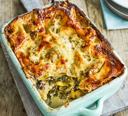 https://www.pontalo.net - Leek & greens lasagne