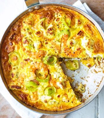 https://www.pontalo.net - Prawn & leek frittata