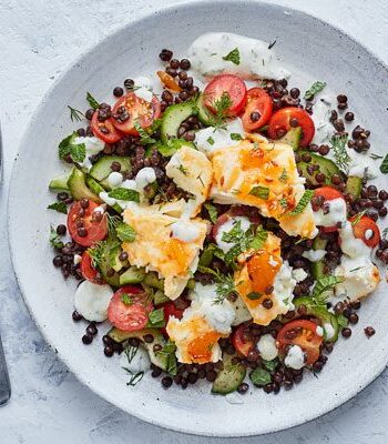 https://www.pontalo.net - Mango chutney baked feta with lentils