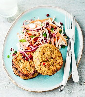 https://www.pontalo.net - Miso burgers with mint & pomegranate slaw