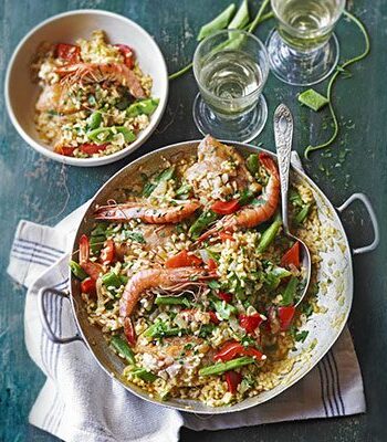 https://www.pontalo.net - Runner bean & prawn paella