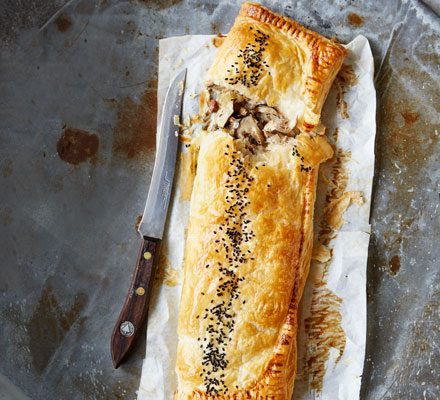 https://www.pontalo.net - Pheasant & mushroom pastry puff slice