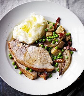 https://www.pontalo.net - Pot-roast loin of pork in cider with celeriac