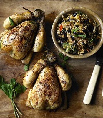 https://www.pontalo.net - Lebanese poussin with spiced aubergine pilaf