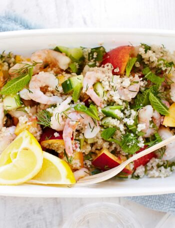 https://www.pontalo.net - Barley couscous & prawn tabbouleh