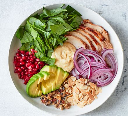 https://www.pontalo.net - Quick chicken hummus bowl