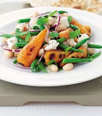 https://www.pontalo.net - Roast carrot & bean salad with feta