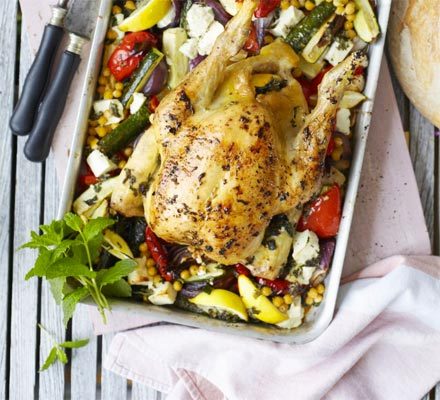 https://www.pontalo.net - Roast chicken with peppers & feta