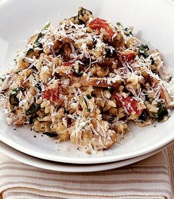 https://www.pontalo.net - Mushroom & spinach risotto