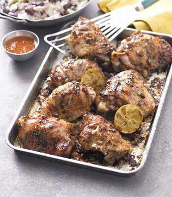 https://www.pontalo.net - Jerk chicken with rice & peas