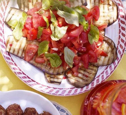 https://www.pontalo.net - Grilled aubergine & tomato salad