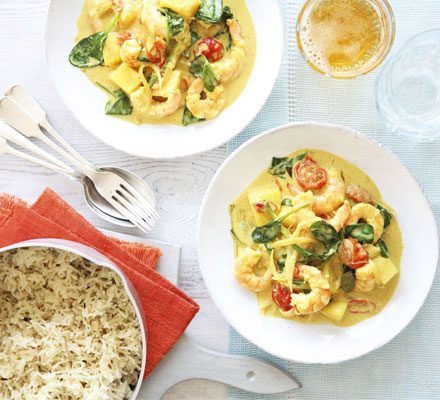 https://www.pontalo.net - Goan prawn & coconut curry with cumin rice