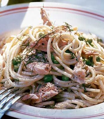 https://www.pontalo.net - Hot smoked salmon & dill spaghetti