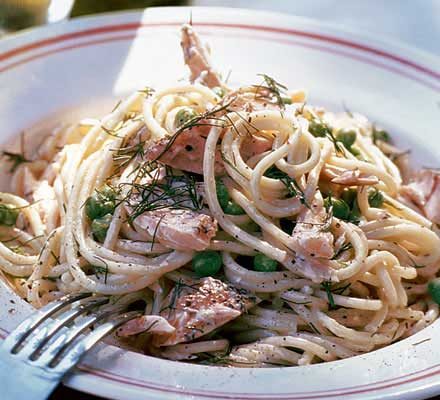 https://www.pontalo.net - Hot smoked salmon & dill spaghetti