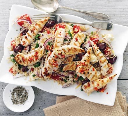 https://www.pontalo.net - Griddled chicken with quinoa Greek salad