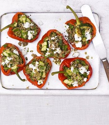 https://www.pontalo.net - Courgette & quinoa-stuffed peppers