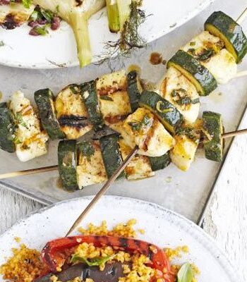 https://www.pontalo.net - Courgette & halloumi skewers