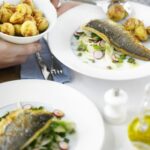 https://www.pontalo.net - Crisp sea bass with minted fennel & radish salad