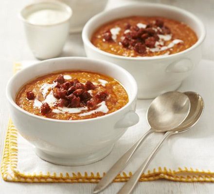 https://www.pontalo.net - Red lentil & chorizo soup