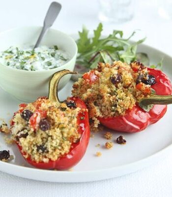 https://www.pontalo.net - Gremolata couscous-stuffed peppers