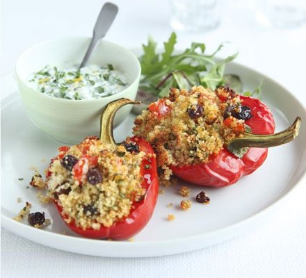 https://www.pontalo.net - Gremolata couscous-stuffed peppers