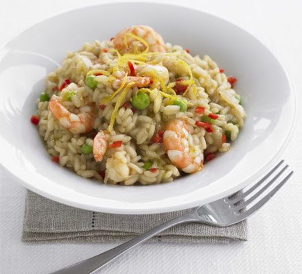 https://www.pontalo.net - Lemony prawn & pea risotto