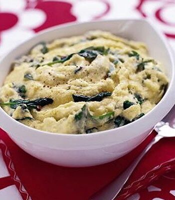 https://www.pontalo.net - Creamy polenta with spinach