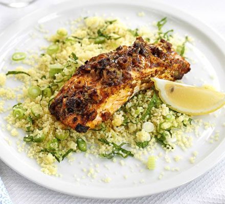 https://www.pontalo.net - Spice & honey salmon with couscous