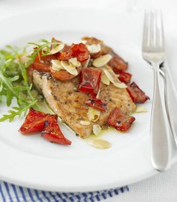 https://www.pontalo.net - Trout with almonds & red peppers