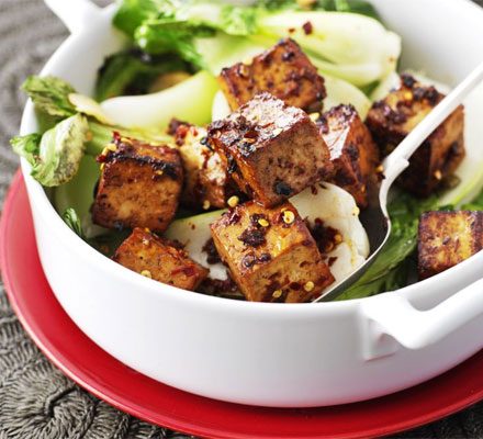 https://www.pontalo.net - Marinated tofu with pak choi