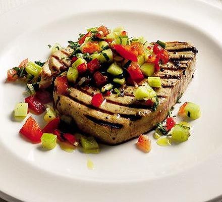 https://www.pontalo.net - Tuna steaks with cucumber relish