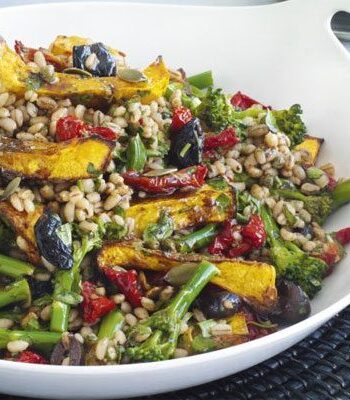 https://www.pontalo.net - Squash & barley salad with balsamic vinaigrette