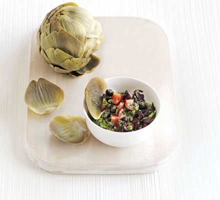 https://www.pontalo.net - Artichokes & herby olive sauce