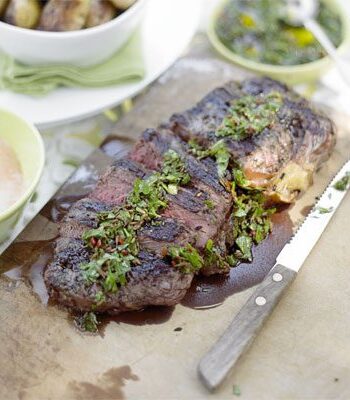 https://www.pontalo.net - Seared steak with chimichurri dressing