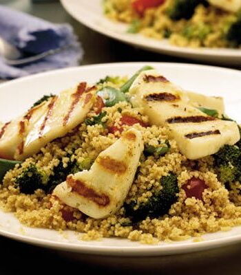 https://www.pontalo.net - Grilled halloumi with spiced couscous