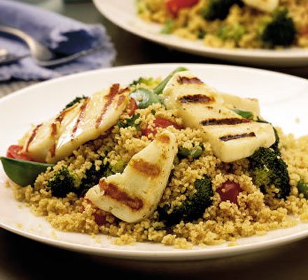 https://www.pontalo.net - Grilled halloumi with spiced couscous